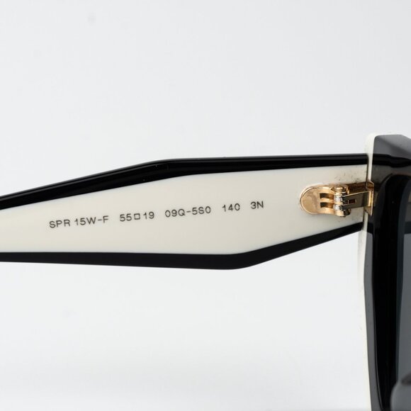 Prada Women Sunglasses Black Squared PR15WSF 09Q5S0 BRAND NEW - Picture 10 of 10